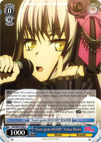 "Avant-garde HISTORY" Yukina Minato (BD/WE35-E44 C) (Parallel Foil) [Poppin'Party x Roselia]