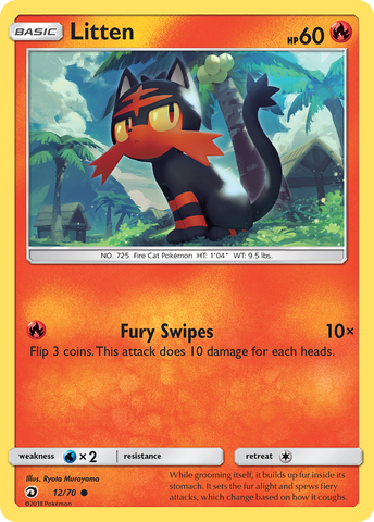 Litten (12/70) [Sun & Moon: Dragon Majesty]