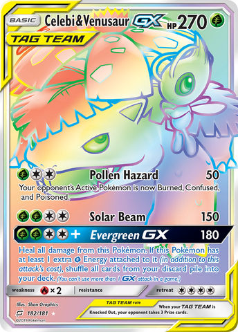 Celebi & Venusaur GX (182/181) [Sun & Moon: Team Up]