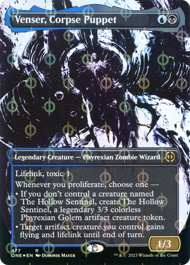 Venser, Corpse Puppet (Borderless Ichor Step-and-Compleat Foil) [Phyre