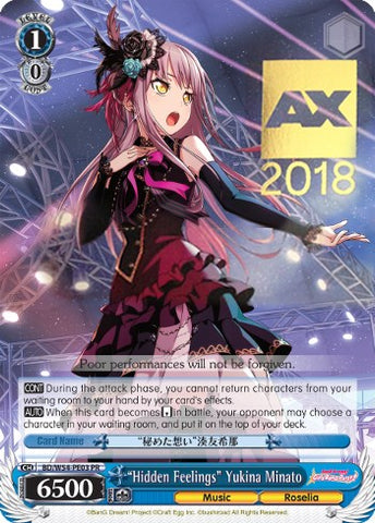 "Hidden Feelings" Yukina Minato (BD/W54-PE03 PR) (Anime Expo 2018 Stamped) (Promo) [BanG Dream! Girls Band Party!]